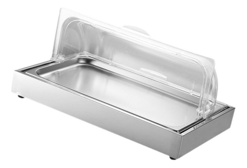 Bandeja Fría Para Servir En Buffet Plato Refrigerado Plata
