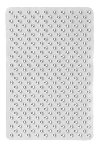 Tapete De Hule Antiderrapante Para Baño Tamaño Grande Color Blanco