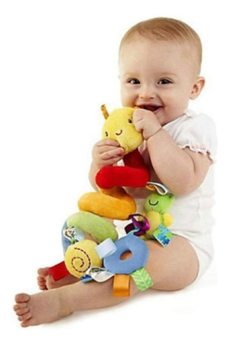 // Móbile Centopeia Espiral Bebe Carrinho Com Chocalho