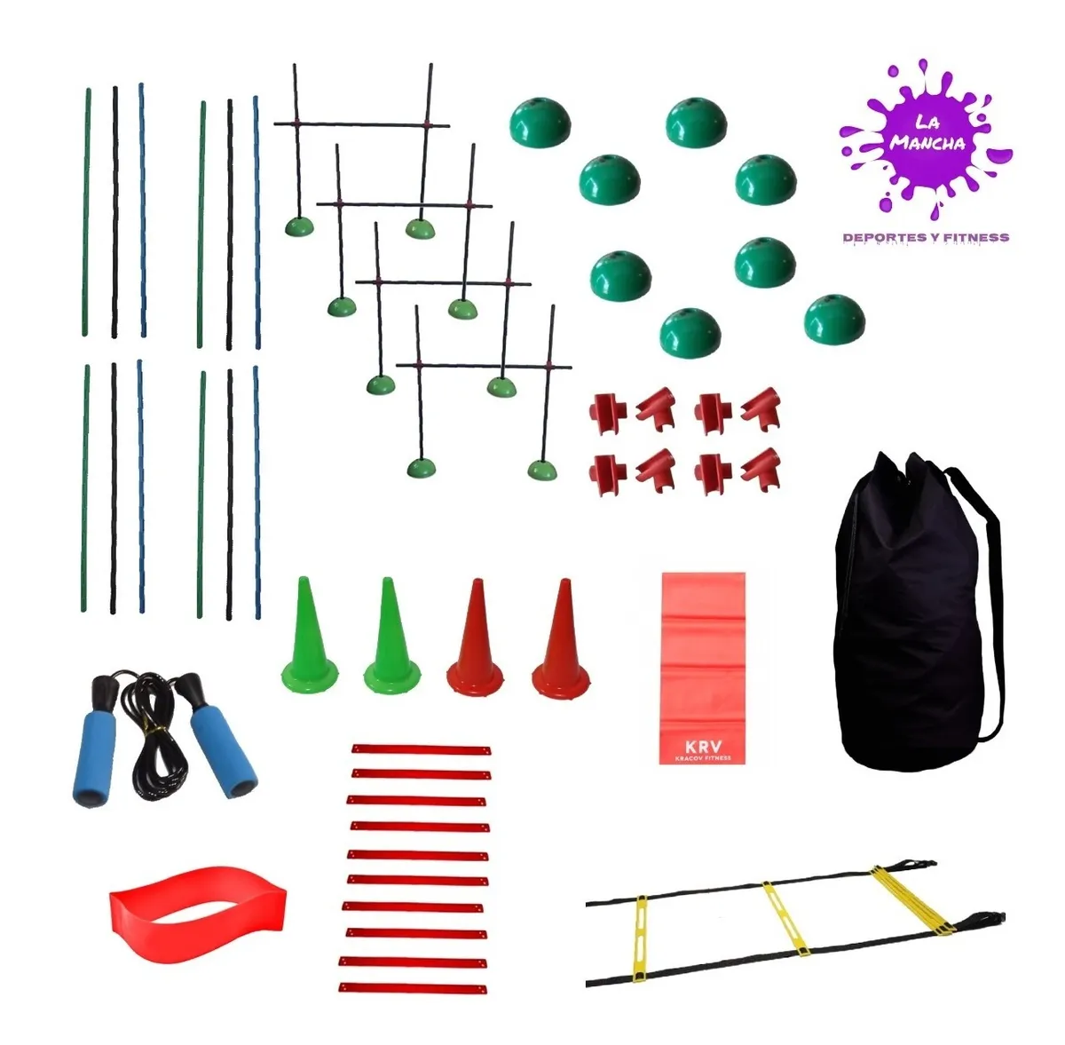 Set Kit De Entrenamiento Funcional N°2 Fitness 40 Piezas