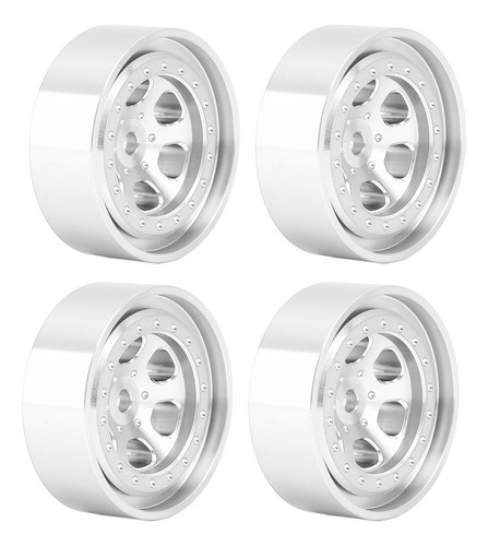 Silver Wheel Hub Upgrade Parts, 4 Unidades, Llantas De 1.3 P