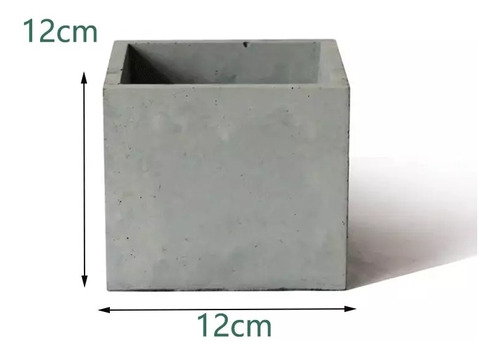 Maceta De Cemento Cubo 12cm