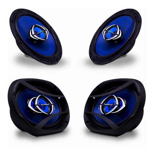 Kit Fácil Falante Hurricane 6 + 6x9 310w Rms Prático Som