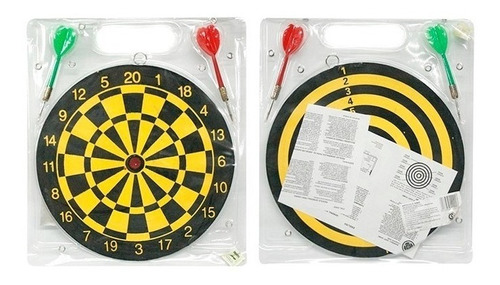 Juego Dardos Tiro Al Blanco Reversible 23 Cm Con 2 Dardos