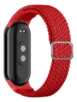Malla De Tela Elastica Compatible Con Reloj Mi Smart Band 8 9 Xiaomi 1.62 Mi Smart Band 10 1.72 Generica Marca Miaband Color Rojo