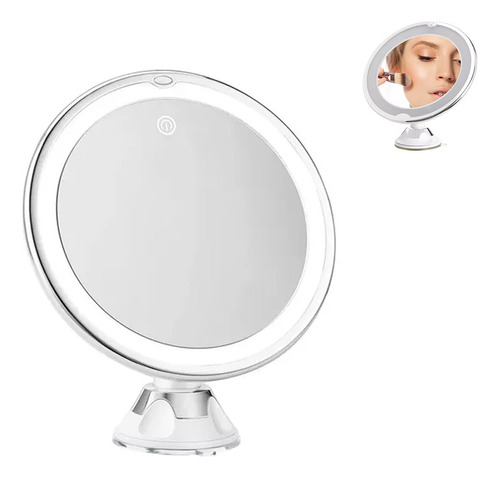 Espejo De Maquillaje Led Flexible De 360 Grados Con Aumento
