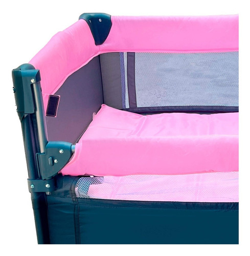Practicuna Colecho Bebés Mega Baby Geminis Doble Altura Color Rosa