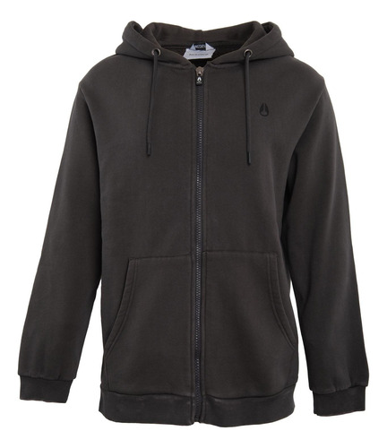 Poleron Men Full Zipper Frog Charcoal 