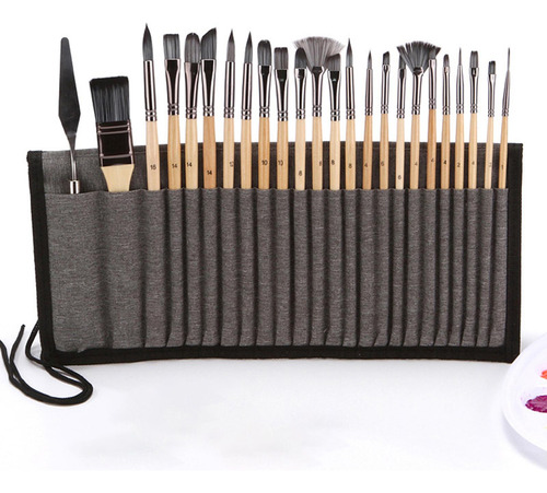 24 Pinceles De Pintura Profesional, Juego De Pinceles De