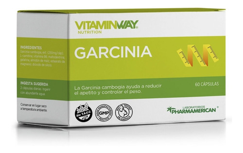 Vitamin Way Garcina Camboya Reduce Apetito X 60 Capsulas Sabor Neutro