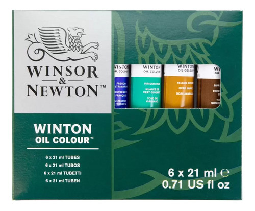 Tinta Óleo Winton Winsor & Newton Studio Set 21ml Com 06 Cor do óleo Multicores