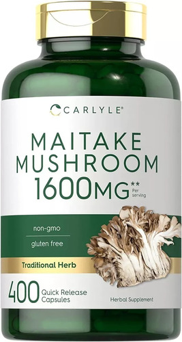 Carlyle Maitake Mushroom 400 Cáps 1600 Mg Capsulas Hongos