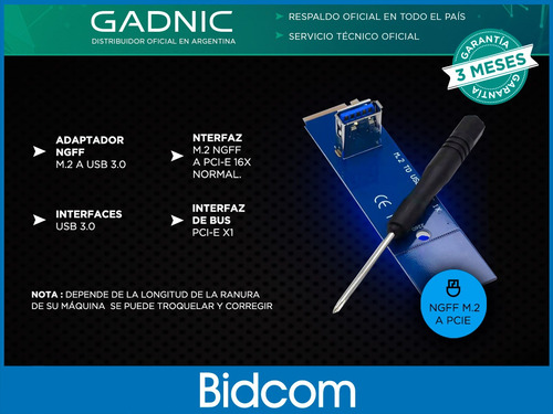 Adaptador Ngff M.2 A Pcie Mineria Riser M2 A Usb3 Cripto Btc