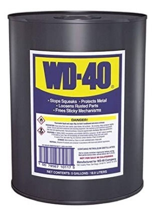 Lubricante Multiusos Wd-40, Cubo De 5 Galones, Lata 