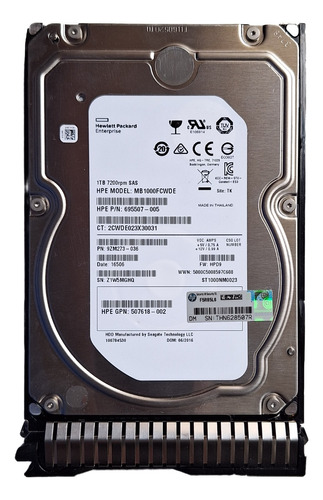 Hp 1tb 3g Sas 7.2k 3.5 G5 G6 G7 461137-b21 461289-001 Nuevo