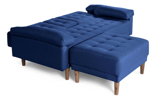 Sala Modular Praia Makora Essentials De Lino Reversible Color Azul