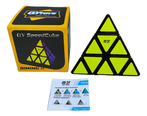 Cubo De Rubik Piramide 3x3 Con Sticker Borde Negro