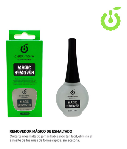 Gel Removedor Mágico 15ml Semipermanente Para Uñas Cherimoya
