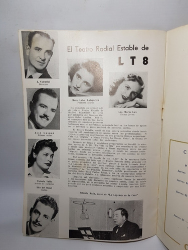 Imagen 8 de 8 de Antigua Revista Radio Excelsior Rosario 1943 Mag 56904