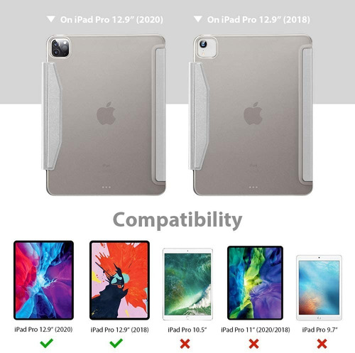 Imagem 2 de 9 de Capa Capinha iPad Pro 12.9 2018 Esr Trifold C/suporte Caneta