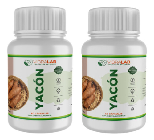 Yacón 100% Puro 500 Mg 120 Caps Insulina Natural - Diabetes