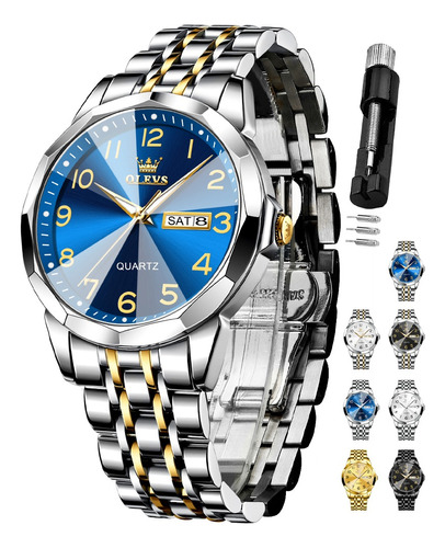 Olevs Reloj Hombre Luminoso Impermeable Digital Cuarzo 9970