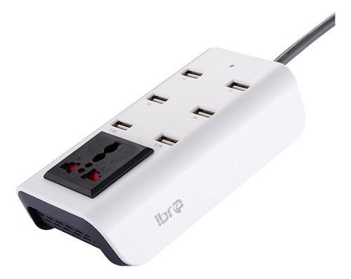 Cargador De Pared Tipo Zapatilla 6 Usb + Enchufe Electrico