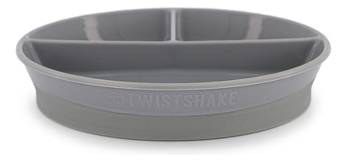 Plato Dividido 6+m Twistshake Gris Pastel