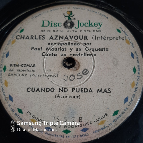 Simple Charles Aznavour Disc Jockey 515 C15