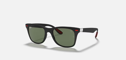 Ray-ban Rb4195m Scuderia Ferrari Polarizados Cuadrado . Verde Oscuro Negro Matte Negro Matte