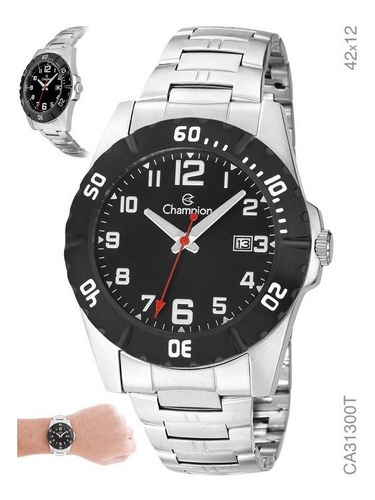 Relogio Champion Masculino Aço Ca31300t Original Garantia