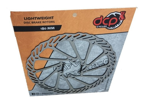 Imagen 5 de 5 de Disco Freno Bicicleta 180mm 6 Tornillos Dcp Acero Inoxidable