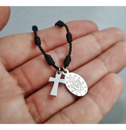 Pulsera Rosario Decenario Virgen Milagrosa Y Cruz