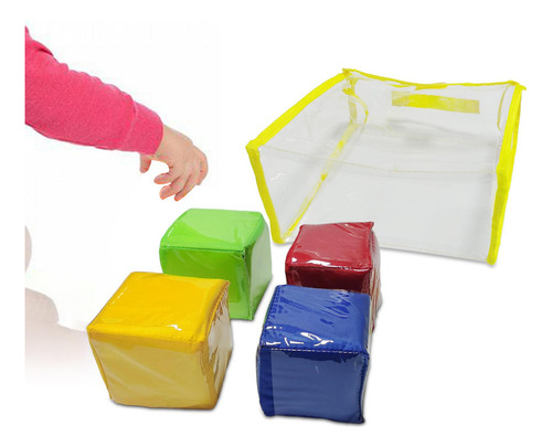 4x Cubos De Juego, Cubos De Enseñanza, Imágenes,