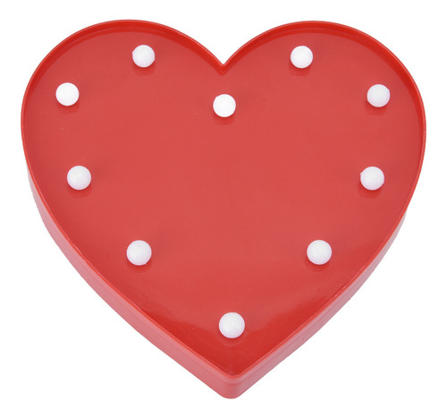 Bonita Luz Nocturna En Forma De Corazón, 10 Led, Funciona Co