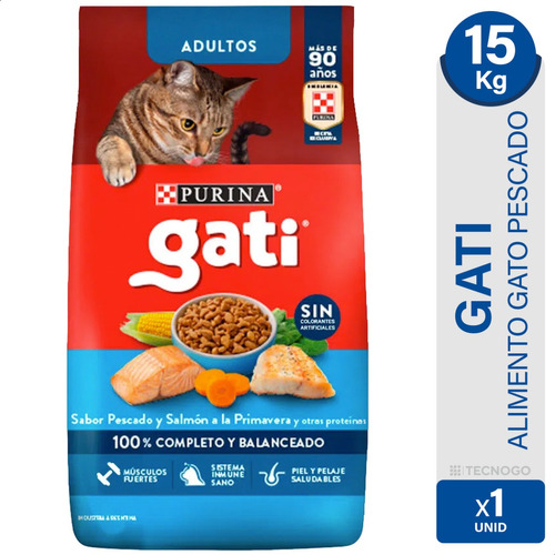 Alimento Gatos Gati Purina Pescado Salmon Y Proteinas 