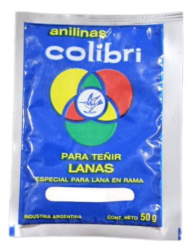 Anilina Para Lana En Rama Pack 6 Sobres De 50 G/ Colibri