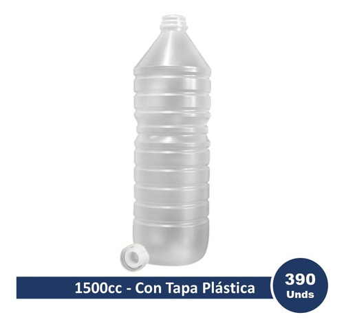 Botella Plástica Para Agua 1500cc Con Tapón Precintado