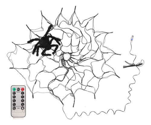 Halloween Lights Spider Web, 8 Modos De Iluminación Led, Luz