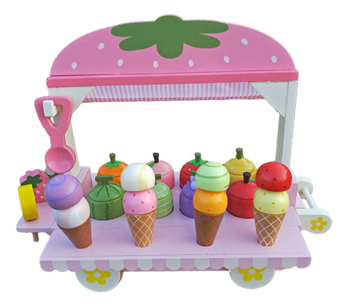 Carrito De Helado De Juguete, Juego De Rol Con Cuchara,