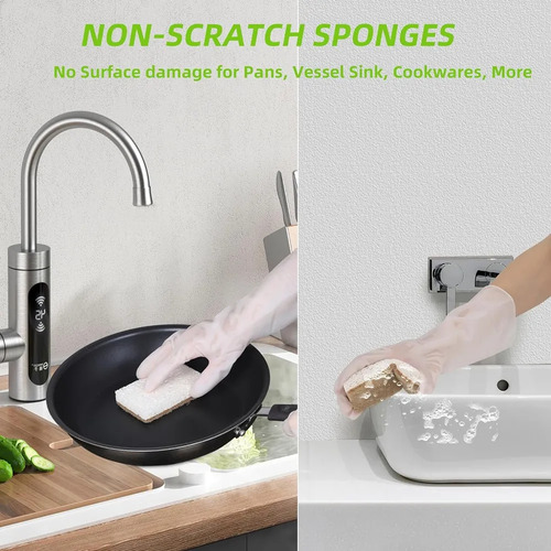 Pack Of 12 Natural Eco-friendly Dish Sponges - Bi