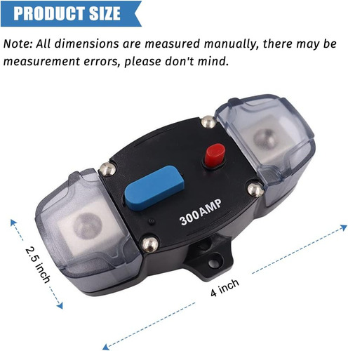 Disyuntor De 300 A, Reinicio Manual, Calibre 0-8, 12-48 V Cc