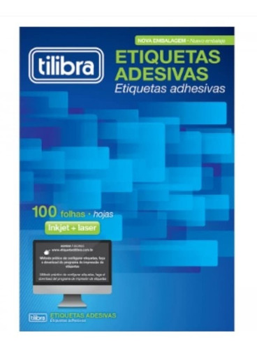 Etiqueta Adesiva Inkjet/laser Carta 6187 12,7 X 44,45 Mm Com Cor Branco