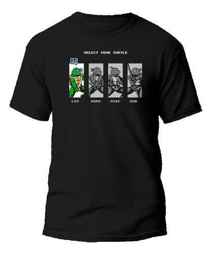 Remera 100% Algodón Tortugas Ninja Todos Los Personajes