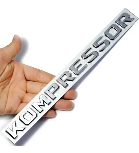 Emblema Adhesivo 3D Kompressor Para Mercedes | Cromo, Para Guardabarros Trasero, C230 C200 C180 SLK CLK