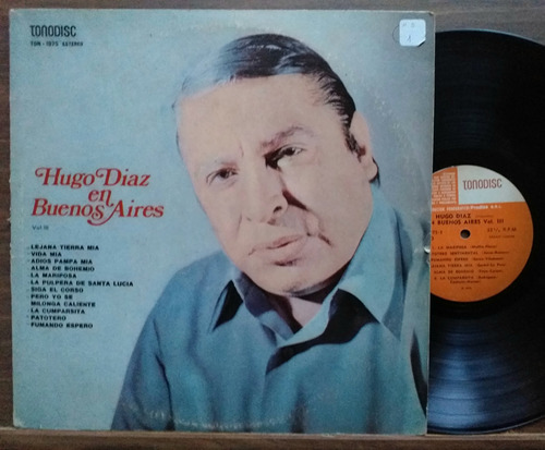 Hugo Diaz - En Buenos Aires Vol.3 - Lp Año 1974 Folklore