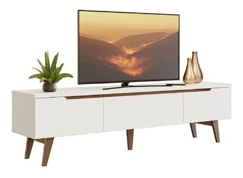 Mueble Para Tv Madesa Reims Hasta 75'' Color Blanco