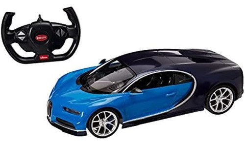Vehículos A Control Remoto Bugatti Chiron Coche Azul  :)
