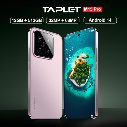 Dual Sim M15 Pro 512gb+12gb Ram 2025 Popular El Último Modelo Celular Android 14 Desbloquea Red 5g Wifi Batería Larga Duración Memoria Expandible