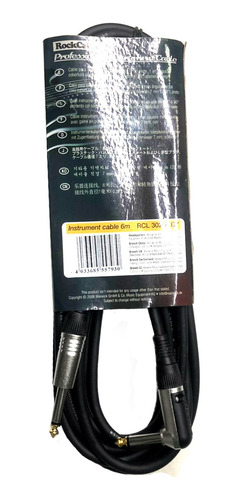 Cable Warwick Plug 6,5 A Plug6,5 90° 6 Rcl30256 D7 Blackp